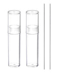 Two Piece 0.25mm Pin Gages With Go No Go Plug Gage, 0.0098 Inch Diameter, 50mm Length, Tolerance ±0.001mm, Bearing Steel GCR15, Hardness Up To 58 HRC, Precision Machining Gauge Set For Tight Fits, two-pin set in plastic tubes