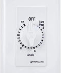 12 Hour Mechanical Timer For Lights And Appliances White No Power Needed Easy Install Energy Saving Control For Home Or Office Works With LED And CFL Bulbs on white wall plate