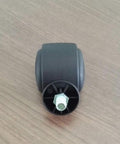 Slick Black Twin Wheel Swivel Caster With M10 Threaded Stem, 2-inch wheel for smooth rolling on furniture.
