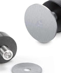 Heavy Duty Stainless Steel Door Stopper With Ultra Strong Adhesive Wall Mount Sound Dampening Door Noise Floor Safe Bumper