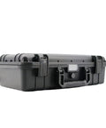 Rugged Waterproof Portable Storage Case For Tools And Gear, Shockproof Organizer Box made from durable PP material, closed view.