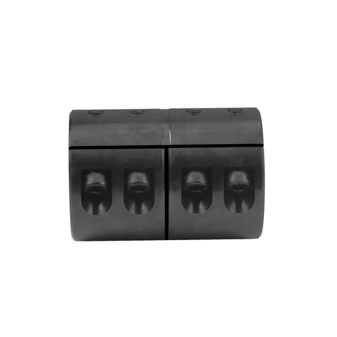 Tough As Nails Heavy Duty Shaft Coupling For Five Eighths To One Half Bore 1.5 Inch Outer Diameter 2.25 Inch Length Single Split Clamp Black Oxide Finish Forty Five Steel Includes Quarter By Five Eighths Inch Set Screws For Solid Fit, black shaft coupling with set screws