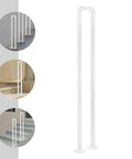 Heavy Duty U Shape Stair Handrail With Industrial Finish, 39.37 in high, designed for safety on stairs.