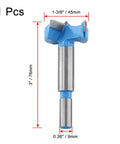 Forstner Drill Bit One And Three Eighths Inch 35mm Tungsten Carbide Wood Hole Cutter And Boring Bit For Furniture Plastic Hinges Rotary Cutting Tool With Solid Steel Body Jersvimc