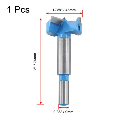 Forstner Drill Bit One And Three Eighths Inch 35mm Tungsten Carbide Wood Hole Cutter And Boring Bit For Furniture Plastic Hinges Rotary Cutting Tool With Solid Steel Body Jersvimc