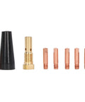 Pro Grade MIG Gun Gasless Welding Accessories Kit 7 Piece Set with copper tips, nozzle, diffuser, for industrial soldering