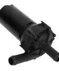 Heavy Duty Electric Auxiliary Water Pump Replaces OEM 11537630368 For Cts Sts Xlr showing black plastic body and coolant outlet.