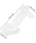 Heavy Duty Plastic Freezer Door Stop For Fridge Repair, white plastic hinge catch holder measuring 6.3cm x 3.4cm x 3.05cm.