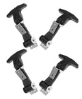 Set of 4 Heavy Duty Rubber Latches with Stainless Steel Buckle Draw Latches, Hood Catch, Cooler Lock Clasp, Spring Latch for Cabinets