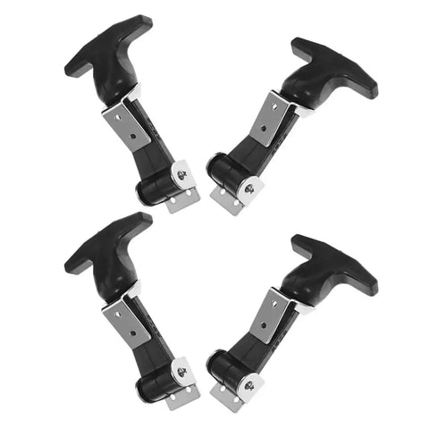 Set of 4 Heavy Duty Rubber Latches with Stainless Steel Buckle Draw Latches, Hood Catch, Cooler Lock Clasp, Spring Latch for Cabinets