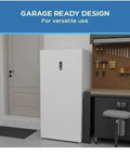17 Cubic Foot Convertible Upright Freezer Garage Ready No Ice Drama Slim Maxxspace Insulation in a garage setting.