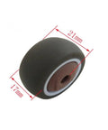 4 Pack 1.5 Inch TPE Rubber Casters Quiet Squeak Free Wheels With Bearings For Smooth Gliding Mobility Ideal For Furniture Carts And Household Use Easy To Install No Tools Required, close-up view of a single rubber wheel.