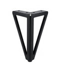 Triangular design of 5.9 Inch Hollow Matte Black Steel Furniture Legs Set Of 4 Replacement Feet For Standard Sofas, Cabinets, TV Stands