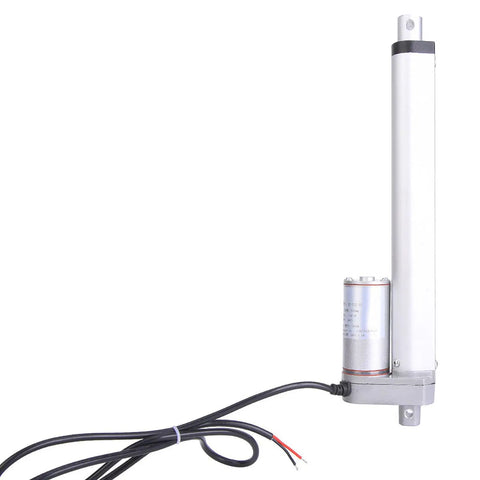 Top Shelf Electric Linear Actuator 300N High Speed 12Vdc With Built In Limit Switches For No Sweat Automation and weatherproof aluminum body.