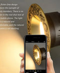 8 Pack Brass Recessed Ceiling Downlights 4 Inch 5 Inch Eyeball Spotlights shown in use with mobile phone, highlighting glare-free glow.