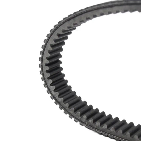 Beefed Up Motorcycle Drive Belt Replacement For ZR900 EFI And MX Z 1000 Durable Transmission Belt Compatible With 0627-029 417300189 Built For Power Delivery Long Life Smooth Shifts, black rubber drive belt close-up