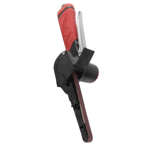 Jauarta 1/4 Inch Pneumatic Air Belt Sander high speed handheld grinding machine, showcasing the side view and handle design.