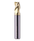 End mill, solid carbide, ZRN-coated, square end; 5/16 in cutting diameter, 2 in overall length, 3-flute, 37° helix.