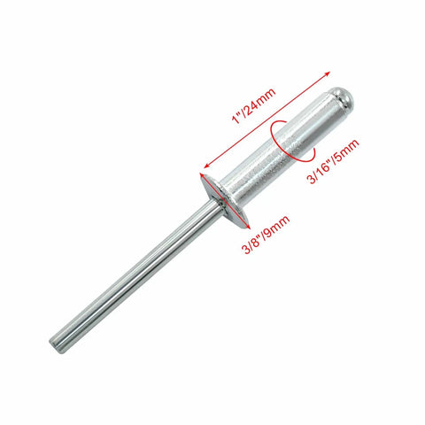 100 Pcs Aluminum Blind Rivets Dome Head Pop Rivets Three Sixteenths Inch By One Inch For Easy DIY Projects And Quick Secure Accessory Mounting Silver
