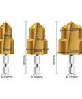 Top Rated PPR Pipe Thread Repair Kit With Step Drill Bits For Quick Water Line Fixes And NPT Standard Threading Tools 20 25 32 Mm Set, 3 gold step drill bits
