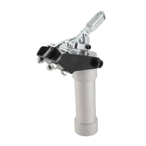 Heavy Duty Iron Air Clamp With G1/8 Interface, Pneumatic Hold Down Cylinder For Industrial Equipment Installation, Mechanical Operations, And Welding Fixtures on white background