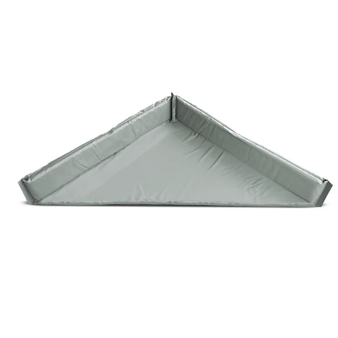 Side view of Portable Spill Containment Berm 4 By 4 Folding Tray For Oil Fuel And Chemical Spills Reusable UV-Resistant PVC Heavy-Duty No Fuss Setup