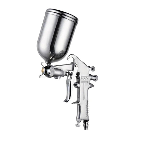Heavy Duty Pneumatic Paint Sprayer With 400ML Aluminum Hopper And Stainless Steel Nozzle for smooth automotive refinishing, featuring aluminum hopper.