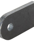 Badass Weld On Chassis Tabs Featuring Three Eighth Inch Center Holes Crafted From Heavy Duty Quarter Inch Steel. Close-up view of a chassis tab.