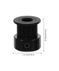 Upgrade Your 3D Printer With These Badass 5pcs Aluminum Alloy Gt2 Timing Belt Pulley Kits Featuring Super Durable 6mm Width Drive Belts And Smooth Bearings For Sturdy DIY Printing projects that print like a dream. black GT2 timing pulley, 5mm bore, 6mm width, 1.5 cm size