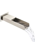 Shower Faucet Set With Waterfall Tub Spout And Rainfall Head Wall Mounted 10 Inch Rain Shower System Brushed Nickel tub spout