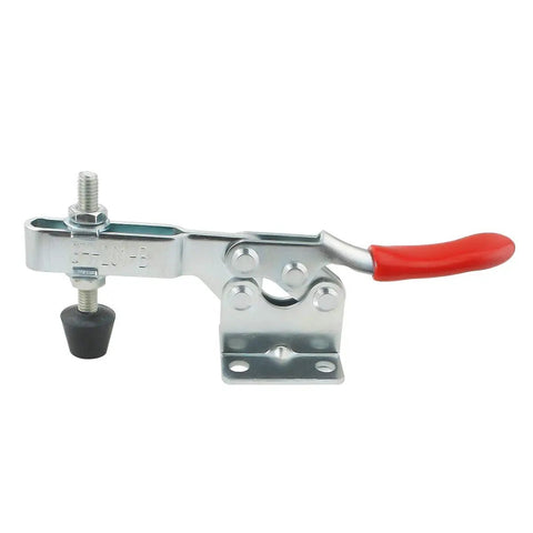 Heavy Duty Quick Release Toggle Clamp 4 Pack 201 B Style Hold Down Clamp With Anti Slip Red Horizontal Design Delivers 198 Lbs Holding Power For Woodworking And DIY Projects, red handle