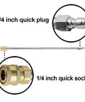Pressure Washer Extension Wand 17 Inch Stainless Steel Lance With One Quarter Inch Quick Connect Brass Fittings 2 Pack Pro Grade Universal Fit For Pressure Washer Guns Surface Cleaners And Water Brooms