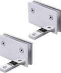 Heavy Duty 304 Brushed Stainless Steel Glass Shower Hinges with sleek design and dual mount for seamless installation.