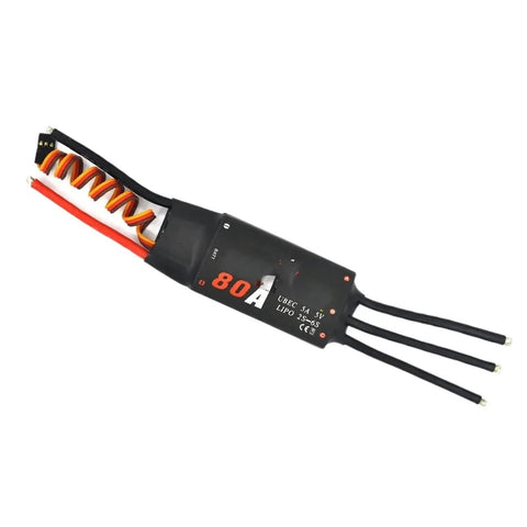 Beefed Up Brushless ESC For RC Drones And Quadcopters, 80A, lightweight aluminum housing, low heat design suitable for various KV motors