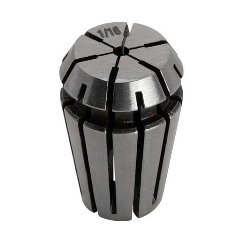 ER-11 spring collet for 1/16 inch chuck, hardened steel precision holder for clamping fixtures and tool replacement.