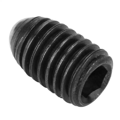 M8x12 Rock Solid Carbon Steel Ball Spring Plungers Hex Socket machine screw showing detailed threads and hex opening.