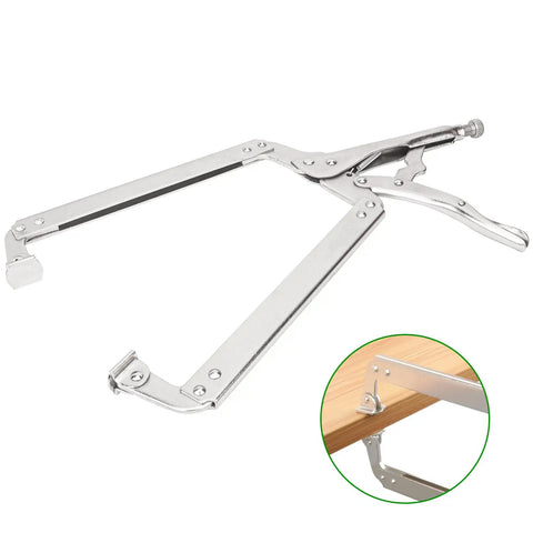 Three Pack 18 Inch C Clamp Locking Pliers With Swivel Pads Pro Grade Heavy Duty Vise Grip Set for various projects