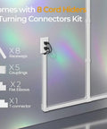 Self Adhesive Paintable Cord Hider Kit For 2 To 4 Wires On Wall Hide The Mess With A Clean Cable Cover Raceway For TV Cables White Wall Mounted Wire Covers Easy Install Modern Look, 8 raceways and connectors