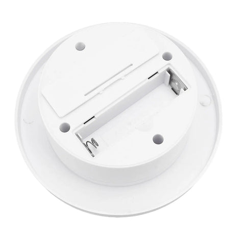 Top Tier Motorized Rotating Display Stand For Jewelry And Watches With 360 Degree Smooth Electric Turntable base view showing white circular design.