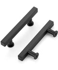 10 Pack Matte Black 3 Inch Hole Center Cabinet Handles Stainless Steel Square Dresser Pulls For Kitchen Drawers Cabinets And Furniture