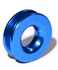 Blue aluminum snatch recovery ring for Four Pack Heavy Duty Green Synthetic Soft Shackle Ropes With 38000 Lbs Breaking Strength And 15000 Lbs WLL Plus Two Blue Aluminum Snatch Recovery Rings For Trailer Truck Snow Plow And Tree Straps Three Eighths And One Half Inch Winch Ropes
