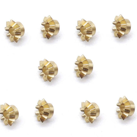 Two Pack 0.5 Module Bevel Gears 9 Teeth Copper Miter Gear With 2mm Bore For 90 Degree Transmission 1 To 1 Pinion Mesh In Precision CNC Gearbox Applications