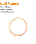 30 Pack Flat Copper Washers Metric 22x30x1.5mm showing a copper ring designed for hydraulic fittings and leak prevention.