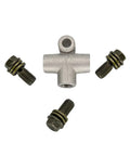 Heavy Duty Hydraulic Brake Hose Fittings 3 Way T For ATV Dirt Bike Offroad Quad UTV steel connector with bolts