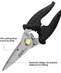 Heavy Duty Multi Purpose Shears With Tough As Nails Serrated Stainless Steel Blades And No Slip Comfort Grip for cutting thick wires