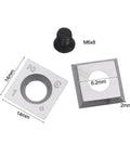 Rock Solid 14Mm Carbide Cutter Inserts 10 Pack Square 4 Sided Rotatable Blades For Woodworking Spiral Planer Head With M6 Screws, 14mm size and 2mm thickness.