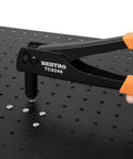 Heavy Duty Hand Rivet Gun Kit With Four Rivet Sizes 3/32 In 1/8 In 5/32 In And 3/16 In Includes 100 Rivets And Four Replaceable Heads