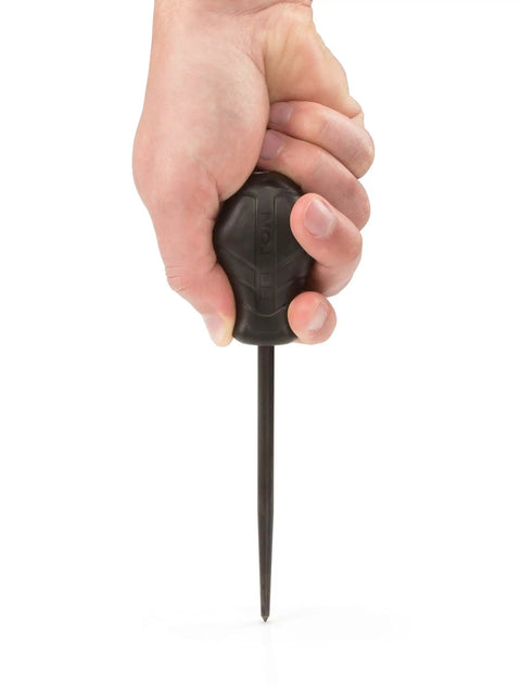 Hand holding Scratch And Punch Awl With High Torque Handle For Precise Marking And Punching In The Shop Beefy Heavy Duty