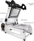 Restaurant Ready Desktop Vacuum Sealer And 600 Watt Heat Packaging Machine For Food Tray Preservation With Tight Seal Action And Dead Fresh Results For Daily Takeaway Boxes showcasing anodized aluminum mold and components.