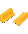 Rock Solid Woodworking Push Block Set With Heavy Duty Non Slip Handles, yellow ABS material for safe handling.